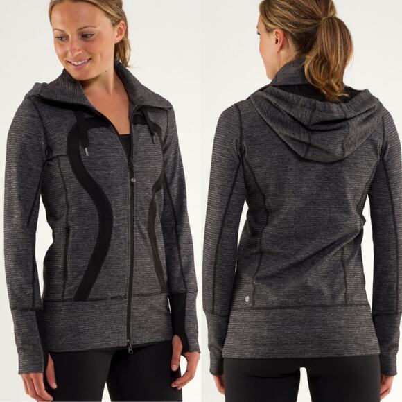 Lululemon Stride Jacket Soft mini Check Black heathered coal - Picture 1 of 12